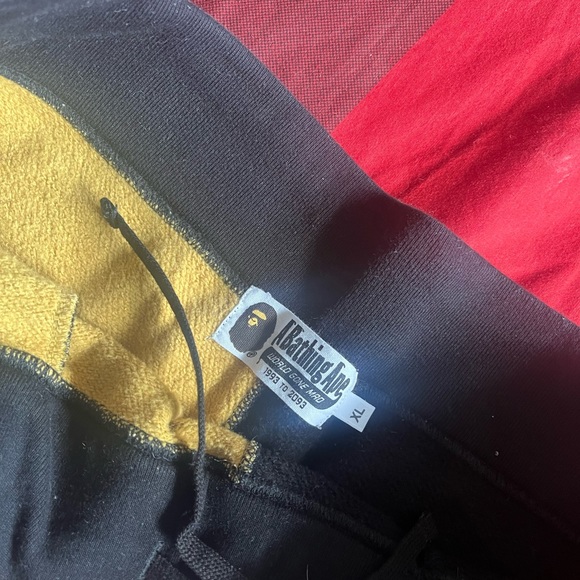 Bape yellow camo sweatshorts size XL. EXCELLENT CONDITION!!